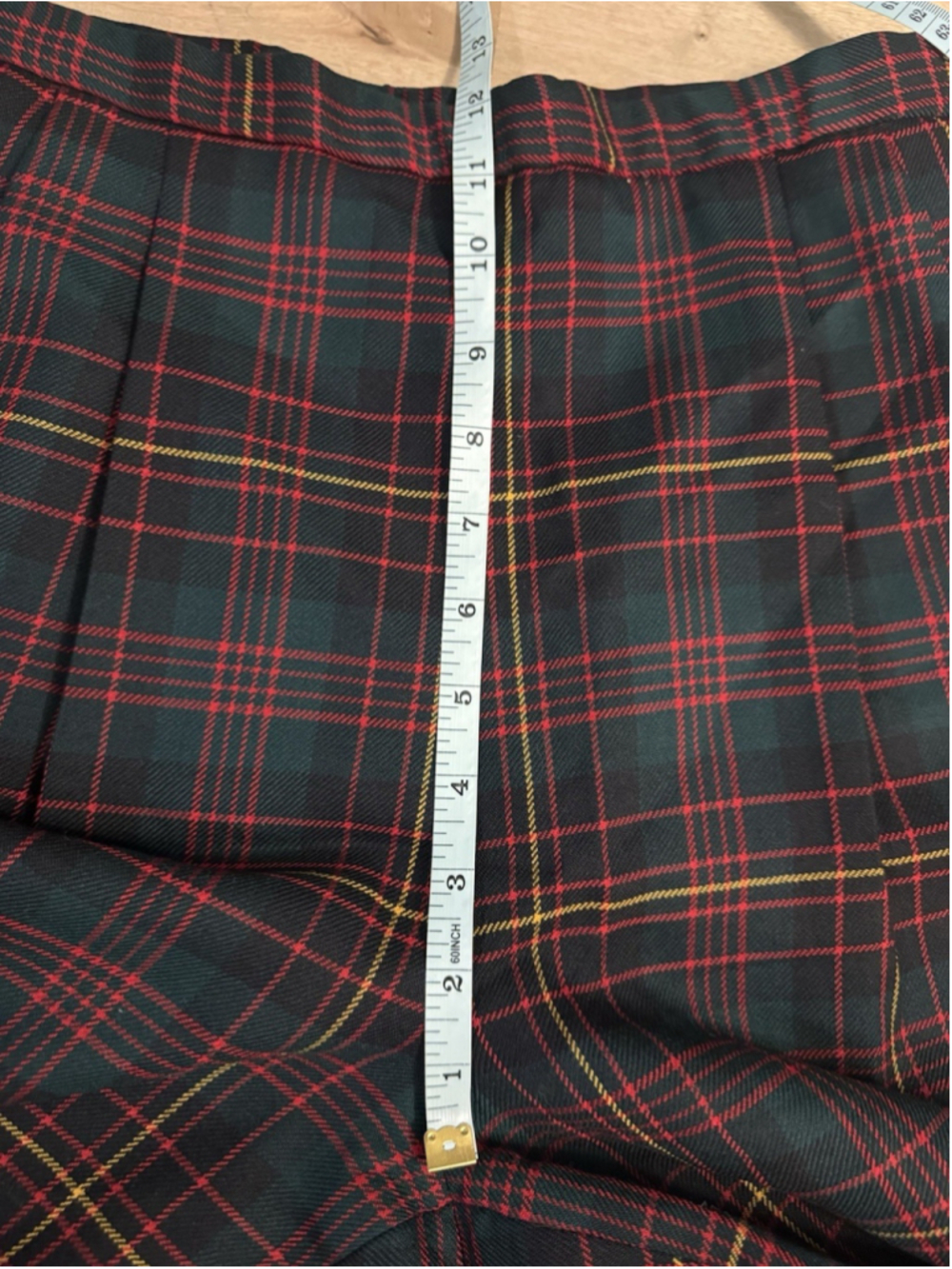 Vtg Pendleton Wool Pants Plaid Tartan Red Green Navy Slacks Size 12 Women’s - Picture 7 of 8